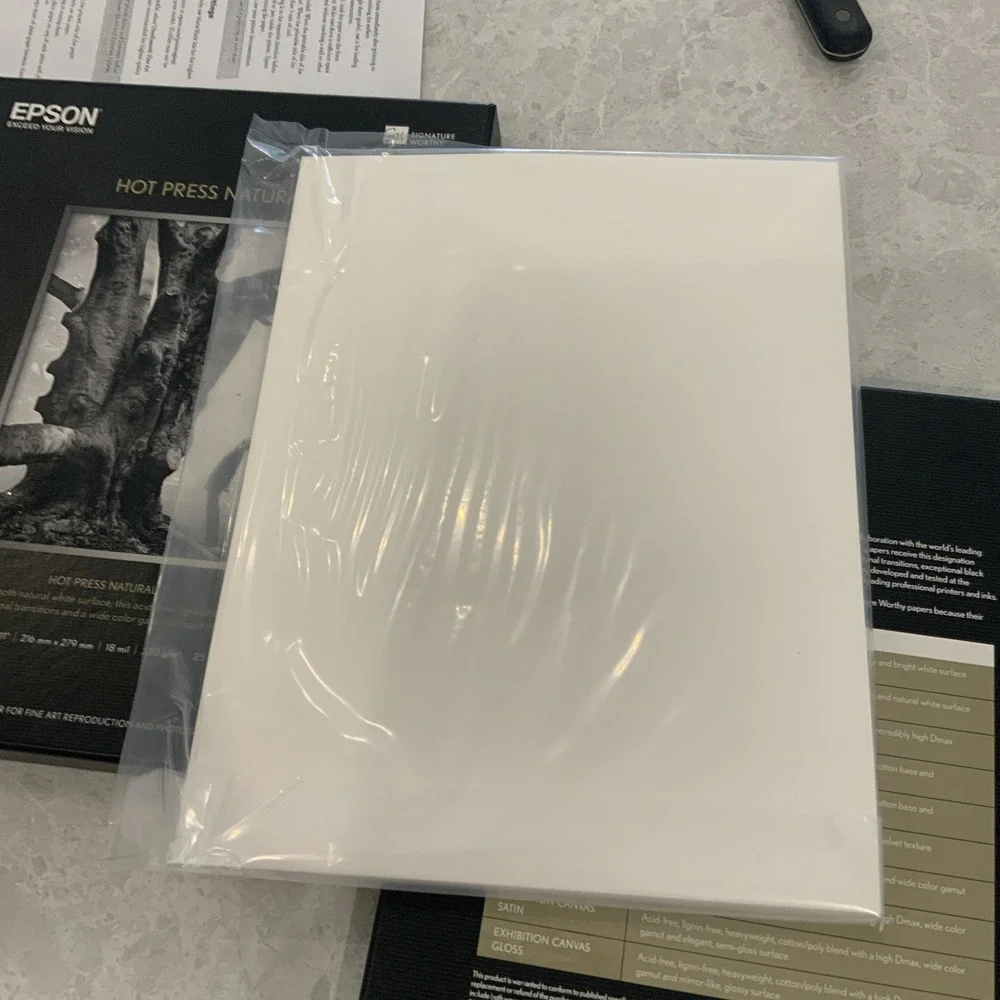 Epson Hot Press Natural Fine Art Paper 8.5x11 25 Sheets SO42317 330g Smooth Matt
